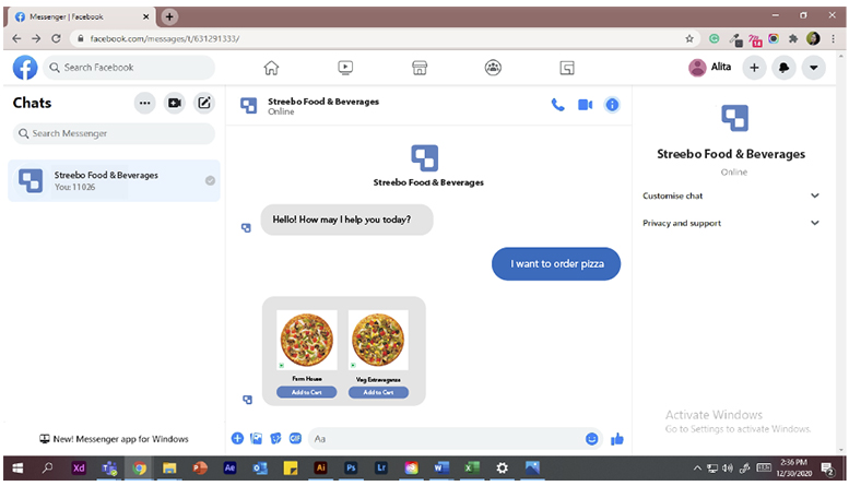 Chatbot-for-Customers-of-Food-&-Beverage