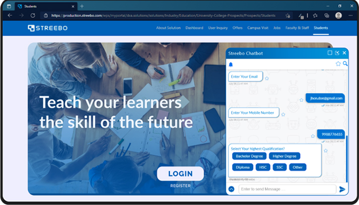 Product-Webpage-Education-industry-Students
