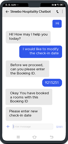 chatbot for hospitality